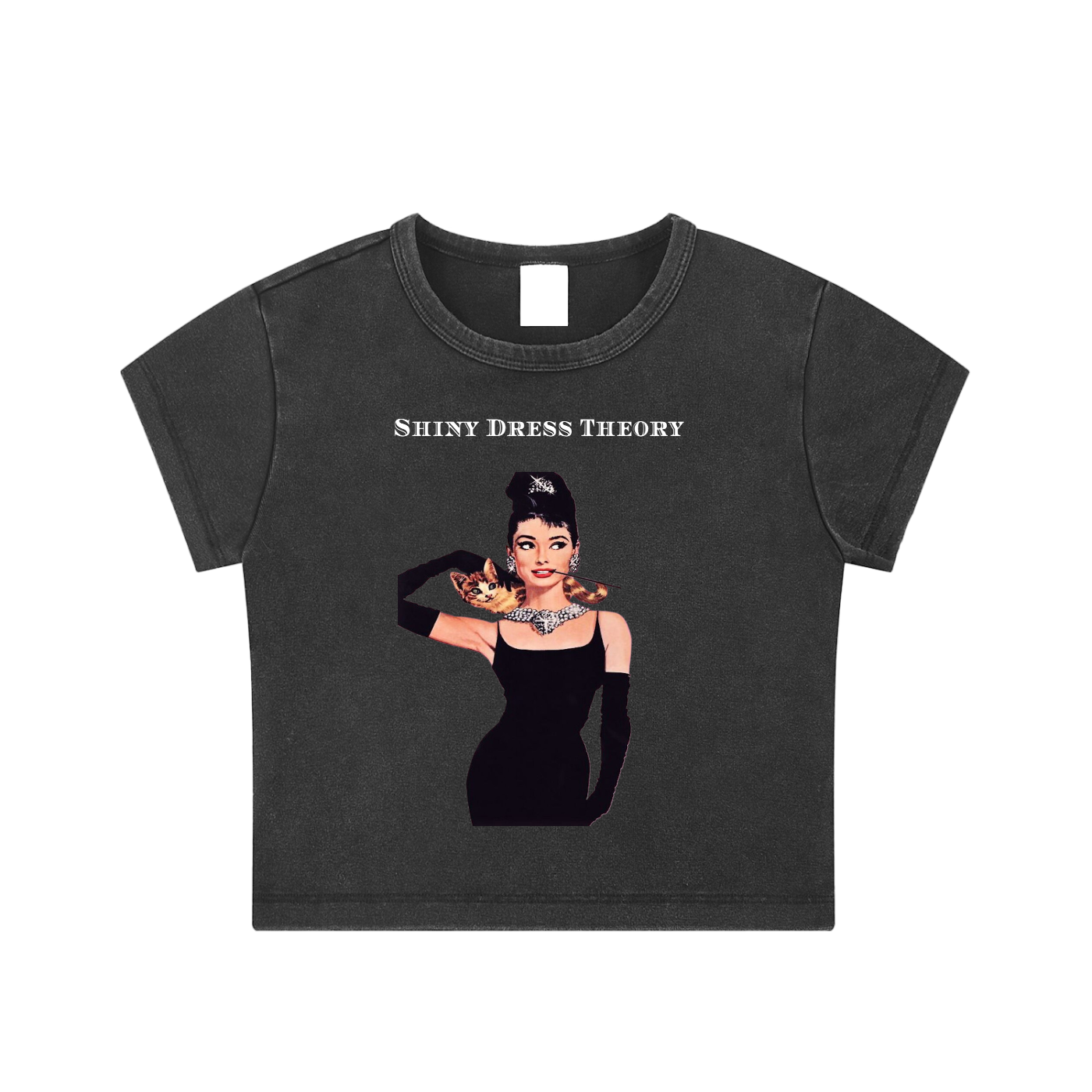 Shiny Dress Theory Tight Tee - Black